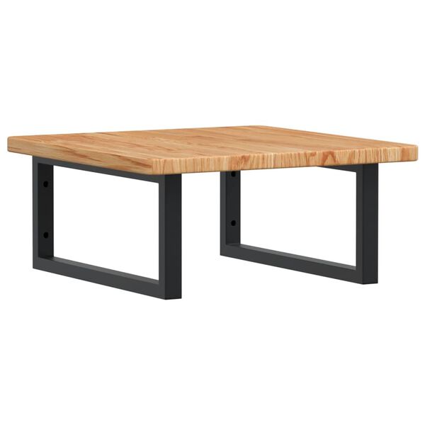 vidaXL Prateleira de parede p/ lavatório aço/madeira carvalho maciça