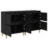 vidaXL Aparadores 2 pcs Carvalho Preto 60 x 35 x 70 cm