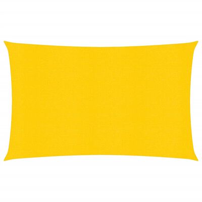 vidaXL Para-sol estilo vela 160 g/m² 2x4 m PEAD amarelo