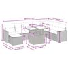vidaXL 9 pcs conjunto de sof&aacute;s p/ jardim com almofad&otilde;es vime PE bege
