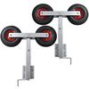 vidaXL Suporte de proa para reboque de barco roda dupla 2 pcs 59-84cm