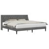 vidaXL Estrutura da Cama Cinzento-Escuro 183 x 213 cm Veludo