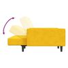 vidaXL Sof&aacute;-cama de 2 lugares com apoio de p&eacute;s veludo amarelo