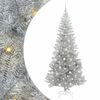 vidaXL &Aacute;rvore de Natal com 300 LEDs com suporte Prateado 210 cm PET