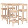 vidaXL 5 pcs conjunto de bar para jardim pinho maci&ccedil;o