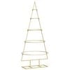 vidaXL &Aacute;rvore de Natal de metal Ouro 125 cm A&ccedil;o com Revestimento em P&oacute;