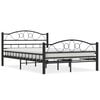 vidaXL Estrutura de cama 120x200 cm a&ccedil;o preto
