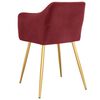 vidaXL Cadeiras de jantar 2 pcs veludo vermelho tinto