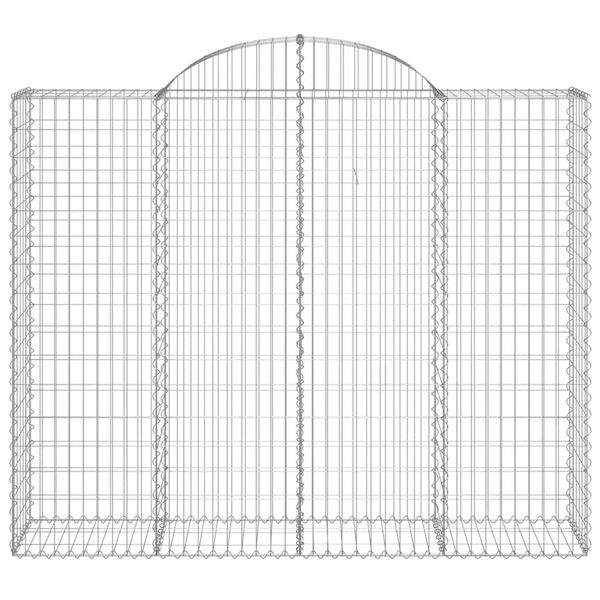 vidaXL Cestos gabião arqueados 13 pcs 200x50x160/180 ferro galvanizado