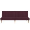 vidaXL Sof&aacute;-cama de 2 lugares tecido roxo