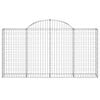 vidaXL Cestos gabi&atilde;o arqueados 14 pcs 200x30x100/120 ferro galvanizado