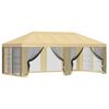 vidaXL Capa de Gazebo com Laterais 6 x 3 m Creme Poli&eacute;ster 190