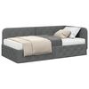 vidaXL Estrutura de Cama de Canto Cinza Escuro 90 x 200 cm tecido