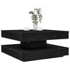 vidaXL Mesa de centro rotativa a 360 graus 70x70x34,5 cm preto
