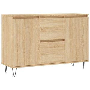 vidaXL Aparador 101,5x35x70 cm derivados de madeira carvalho sonoma