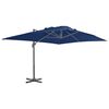 vidaXL Guarda-sol jardim cantilever c/ poste alum&iacute;nio 4x3 m azul ciano