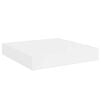 vidaXL Prateleiras de parede suspensas 2 pcs 23x23,5x3,8cm MDF branco
