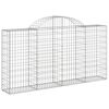 vidaXL Cestos gabi&atilde;o arqueados 50 pcs 200x30x100/120 ferro galvanizado