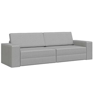 vidaXL Sof&aacute;-Cama Cinza Nuvem 245 x 78 x 77 cm tecido