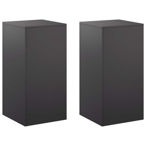 vidaXL Suporte para Plantas 2 unid. Preto 40 x 40 x 80 cm A&ccedil;o