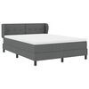 vidaXL Cama Box com colch&atilde;o Cinzento escuro 160 x 200 cm tecido