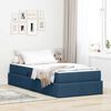 vidaXL Cama com arruma&ccedil;&atilde;o e colch&atilde;o Azul 100 x 200 cm Poli&eacute;ster