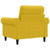 vidaXL Poltrona 60 cm veludo amarelo