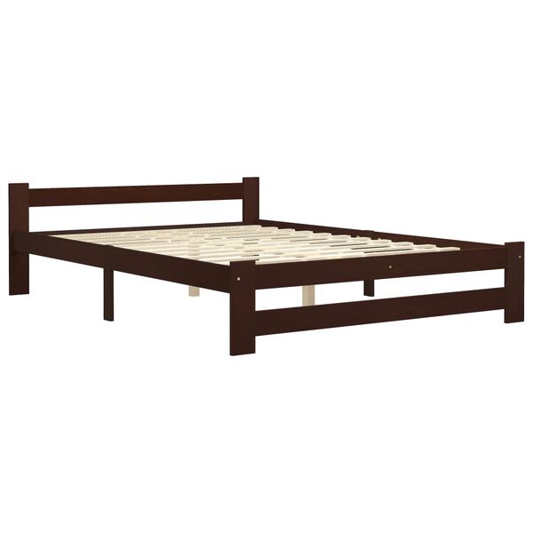 vidaXL Estrutura de cama c/ 4 gavetas 180x200 cm pinho castanho-escuro