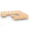 vidaXL 13 pcs conjunto lounge de jardim pinho maci&ccedil;o