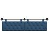 vidaXL Cabeceira Suspensa Azul 170 x 55 x 7 cm tecido