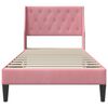 vidaXL Estrutura da Cama com cabeceira Rosa 80 x 200 cm Veludo