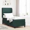 vidaXL Cama Box com colch&atilde;o Verde Escuro 200 x 80 cm Poli&eacute;ster