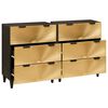 vidaXL Buffet 2 pcs Preto e Ouro 60 x 33 x 75 cm