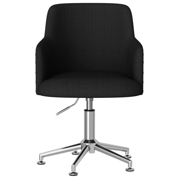 vidaXL Cadeira de escrit&oacute;rio girat&oacute;ria tecido preto
