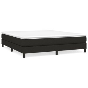 vidaXL Estrutura de cama com molas 160x200 cm tecido preto