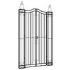 vidaXL Port&atilde;o de jardim 121x8x200 cm ferro forjado preto