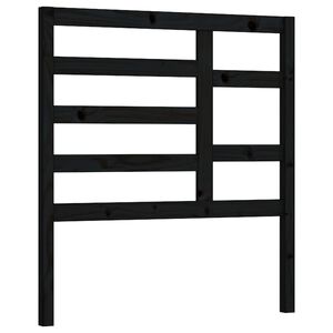 vidaXL Cabeceira de cama 81x4x104 cm pinho maci&ccedil;o preto