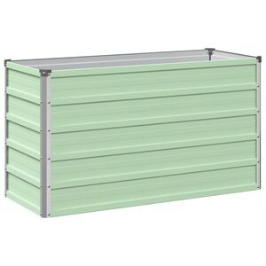 vidaXL Cama de Jardim Elevada Verde Pastel 100 x 40 x 55 cm