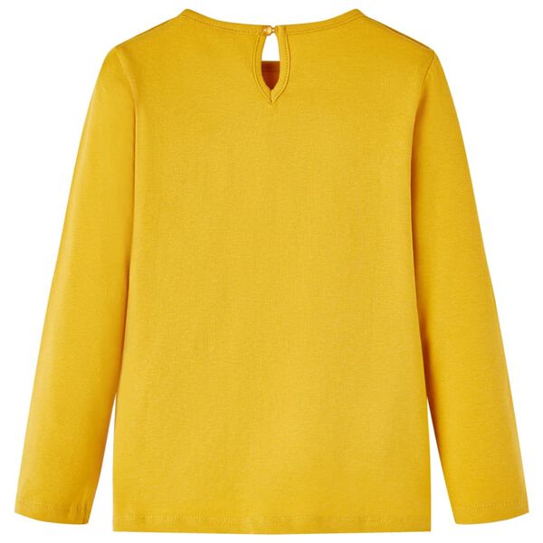 T-shirt de manga comprida para crian&ccedil;a cor ocre 116