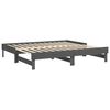vidaXL Estrutura sof&aacute;-cama de puxar 2x(90x190) cm pinho maci&ccedil;o cinza