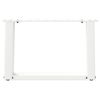 vidaXL P&eacute;s para mesa de centro em formato de U, 2 pe&ccedil;as, branco, 40x(30-31) cm, a&ccedil;o
