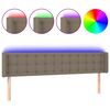 vidaXL Cabeceira de cama c/ luzes LED 183x16x78/88cm cinza-acastanhado