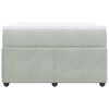 vidaXL Cama boxspring com colchão 120x190 cm veludo cinzento-claro