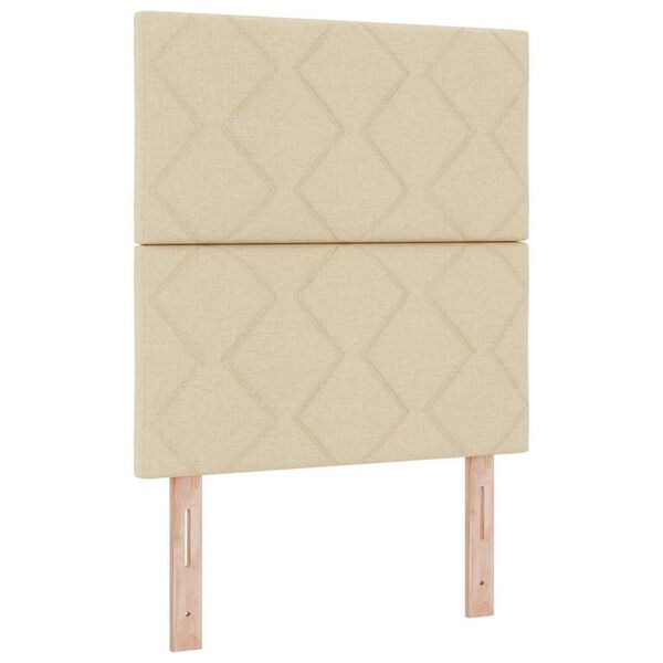 vidaXL Cabeceira com cabeceira Creme 80 cm Couro Sint&eacute;tico