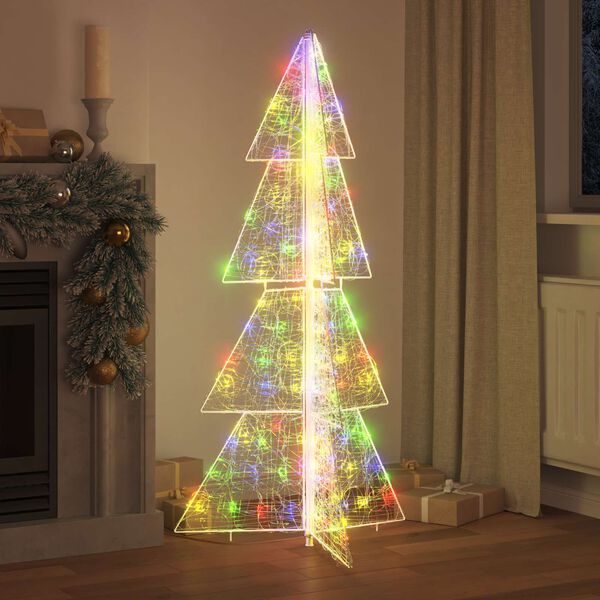 vidaXL &Aacute;rvore de Natal com 160 LEDs Multicolor 150 cm Acr&iacute;lo