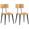 vidaXL Cadeiras de jantar 2 pcs 44x40x80cm madeira de mangueira maci&ccedil;a