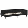 vidaXL Estrutura de Cama de Canto com cabeceira Preto 80 cm x 200 cm