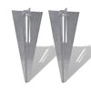 vidaXL Espetos para postes de cerca 2 pcs