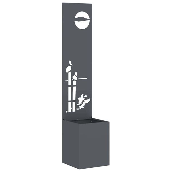 vidaXL Tela de Privacidade para Jardim Fretwork Antracite 32 x 140 cm