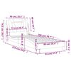 vidaXL Estrutura de cama Viana sem colch&atilde;o 90x200 cm couro artificial cinzento